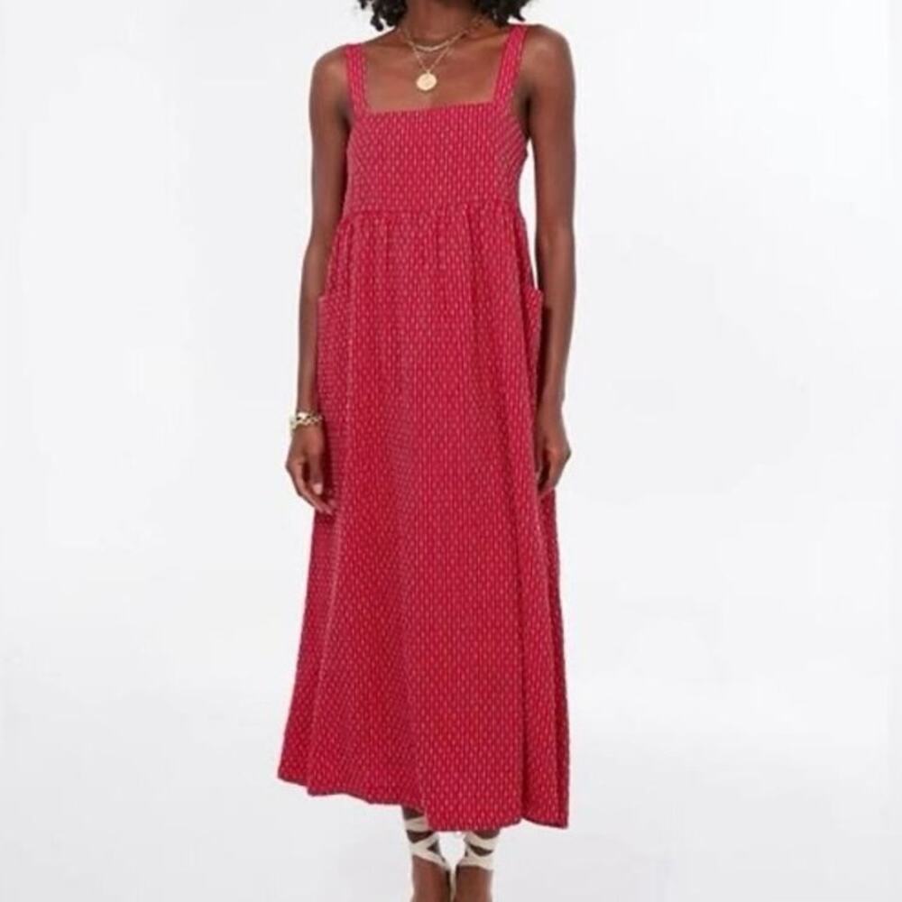 Pomander Place x Tuckernuck Red Geneva Sleeveless Maxi Dress Pockets Sz Medium